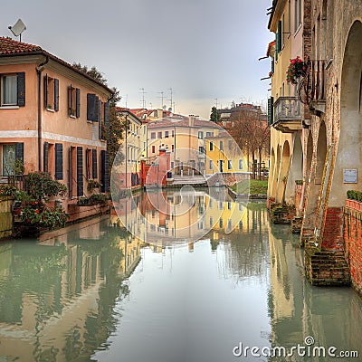 Treviso romantic cityscape italy Stock Photo