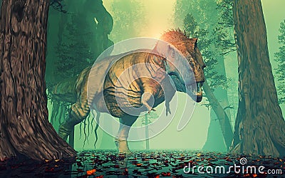 Trex dinosaur Cartoon Illustration