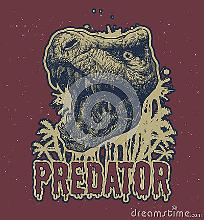 Trex Dinosaur Vector background. Vector Illustration