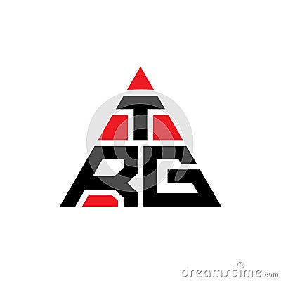 TRG triangle letter logo design with triangle shape. TRG triangle logo design monogram. TRG triangle vector logo template with red Vector Illustration