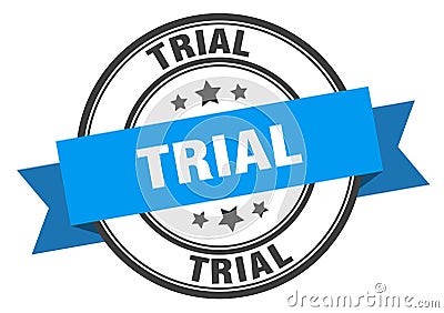 trial label Vector Illustration