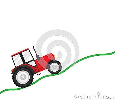 Trial tractor Vector Illustration