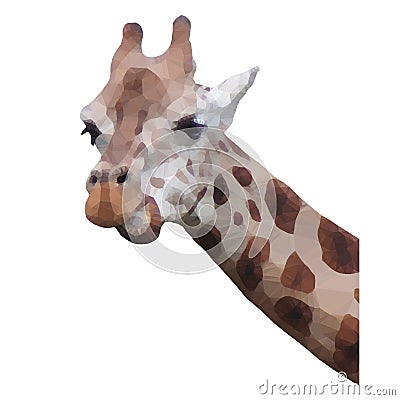 Triangle abstract giraffe. Polygon animal vector Vector Illustration