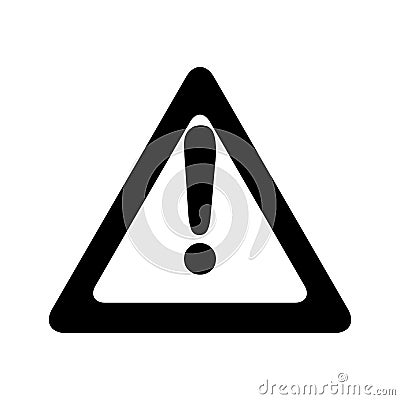 triangle alert signal icon Cartoon Illustration