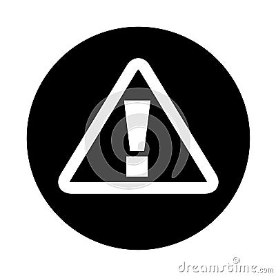 Triangle alert signal icon Vector Illustration