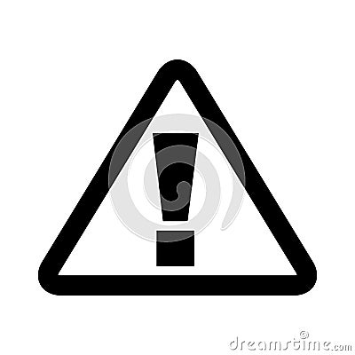 Triangle alert signal icon Vector Illustration