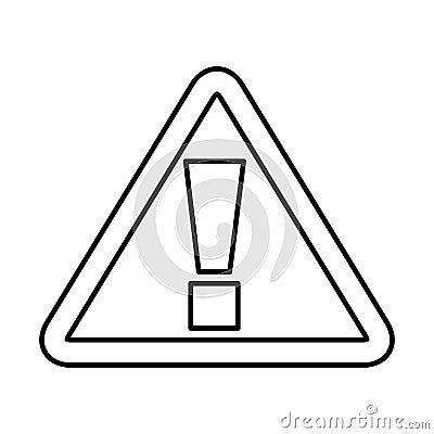 Triangle alert signal icon Vector Illustration