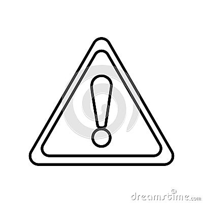 Triangle alert symbol isolated icon Vector Illustration