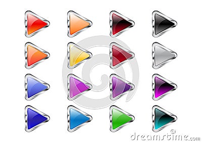 Triangle arrow buttons Vector Illustration