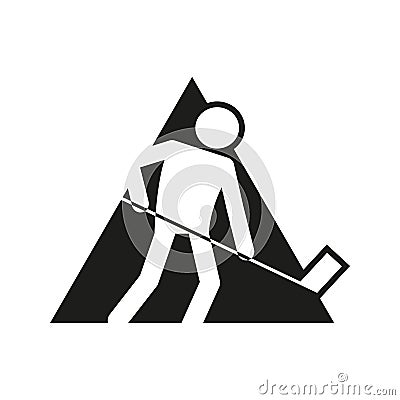 Triangle Block Ice Hockey Sport Outline Figure Symbol Vector Illustration Vector Illustration