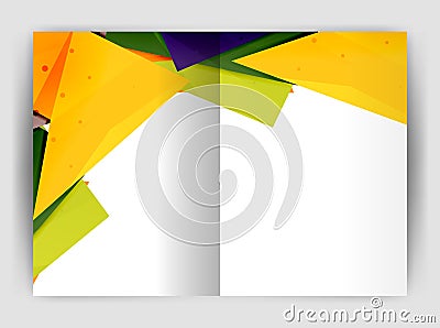 Triangle business print template Vector Illustration