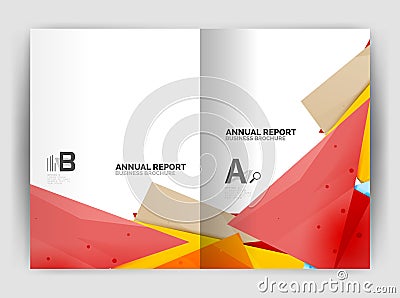 Triangle business print template Vector Illustration