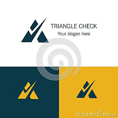 Triangle check logo vector Vector Illustration