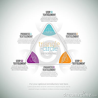 Triangle Circle Infographic Vector Illustration