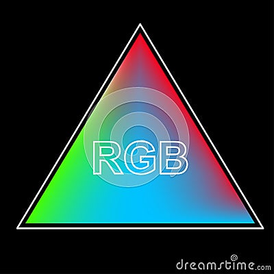 Triangle color system of the RGB background Stock Photo