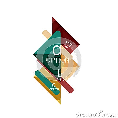 Triangle data visualization design, option infographic layout Vector Illustration