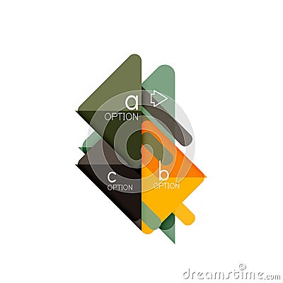 Triangle data visualization design, option infographic layout Vector Illustration