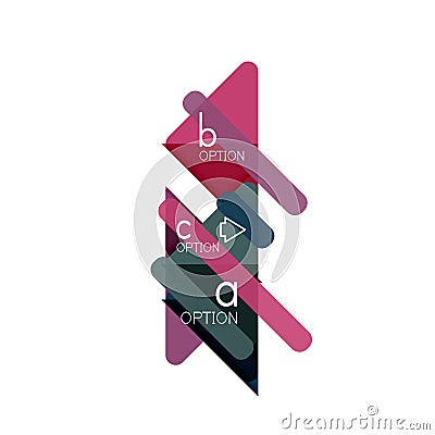 Triangle data visualization design, option infographic layout Vector Illustration