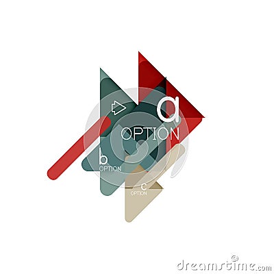 Triangle data visualization design, option infographic layout Vector Illustration
