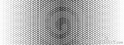 Triangle halftone gradient texture. Geometric triangular tech pattern background. Black abstract vanishing gradation Vector Illustration
