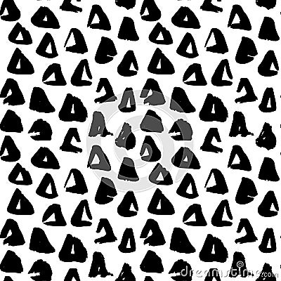 Triangle Hand Drawn Seamless Pattern Vector Illustration