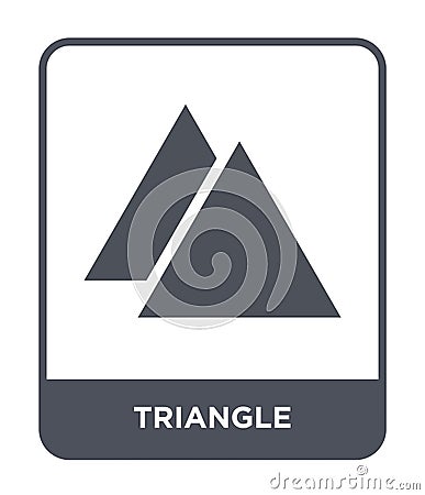 triangle icon in trendy design style. triangle icon isolated on white background. triangle vector icon simple and modern flat Vector Illustration