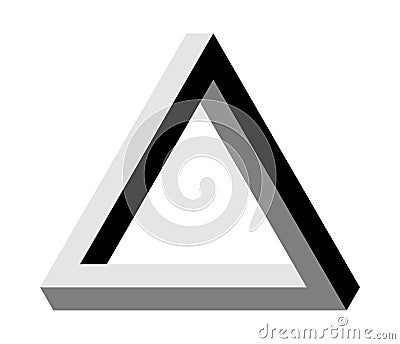 Triangle illusion Penrose VECTOR Vector Illustration