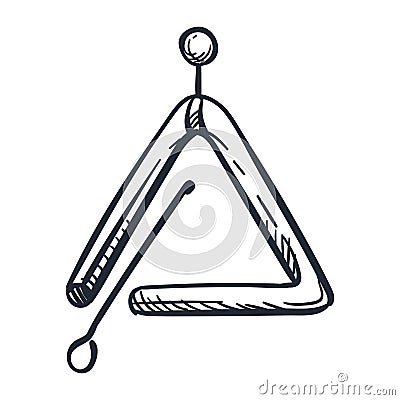 triangle instrument musical Vector Illustration