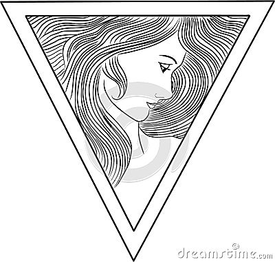 Triangle lady vector Vector Illustration