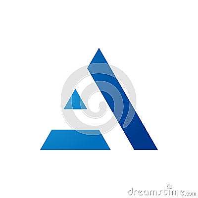 Triangle Letter A initial logo design Vector Illustration