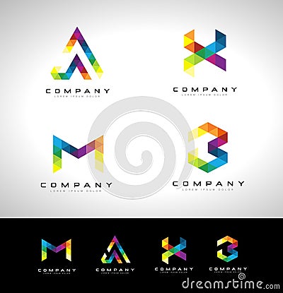 Triangle Letter Logo Vector Illustration