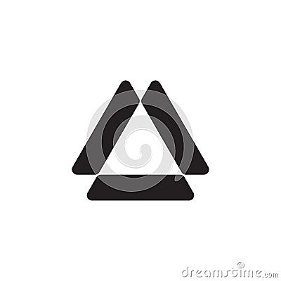 Triangle monochrome logo design Vector Illustration