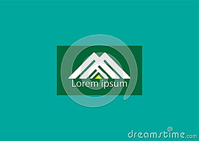 Triangle Mountain for company simple powerful logo brand Vector Illustration