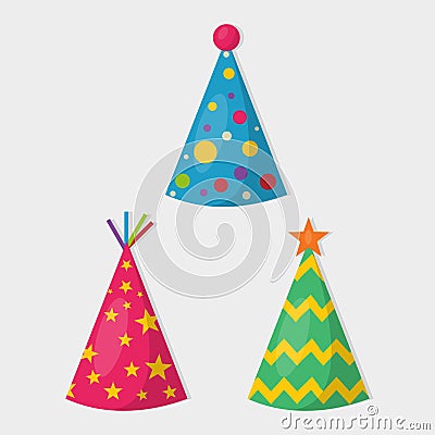 Triangle party hat isolated vector illustration Vector Illustration