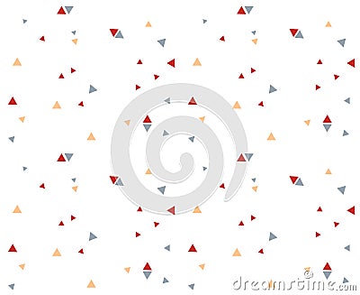 Triangle pattern seamless Abstract blue red orange color geometric hipster fashion design paper, textile print triangles pattern. Vector Illustration