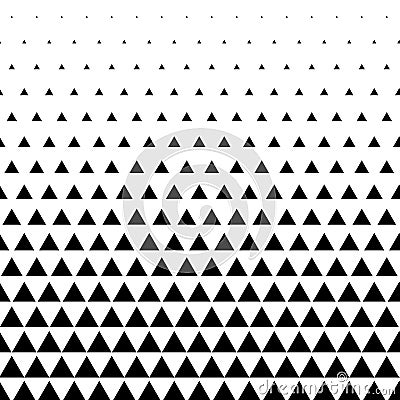 Triangle pattern vector background in black and white Vector Illustration