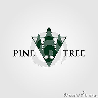 Triangle pine tree or fir logo , evergreen vector Vector Illustration