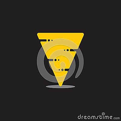 Triangle pizza piece yellow design symbol vector Vector Illustration