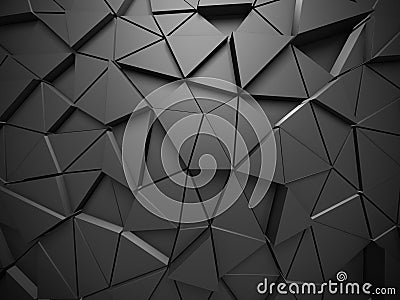 Triangle Poligon Pattern Metallic Wall Background Cartoon Illustration
