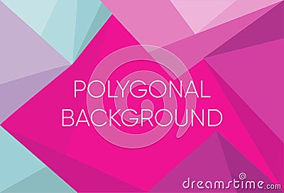 Triangle polygon pattern background and gradient violet and blue color. Blue Purple Low poly crystal background. Polygon Vector Illustration