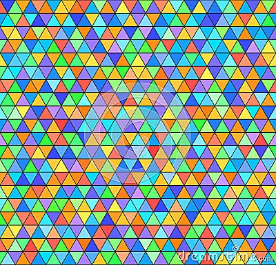 Triangle rainbow pattern. Seamless vector colorful background Vector Illustration