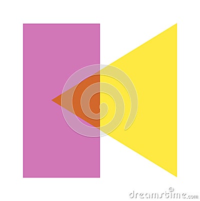 Triangle rectangles geometric objects overlapping Vector Illustration