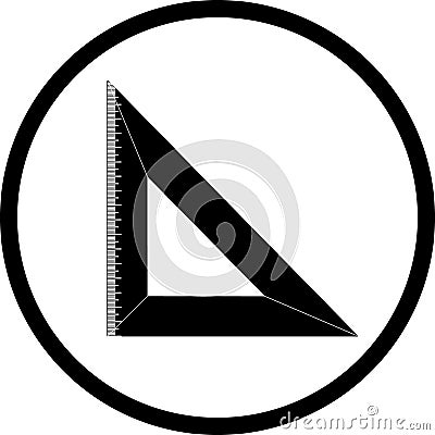 Triangle ruler Vector Illustration