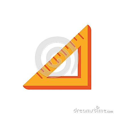 Triangle ruler angle education school icon design Vector Illustration