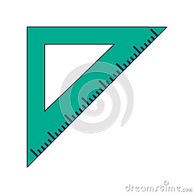 Triangle ruler symbol Vector Illustration