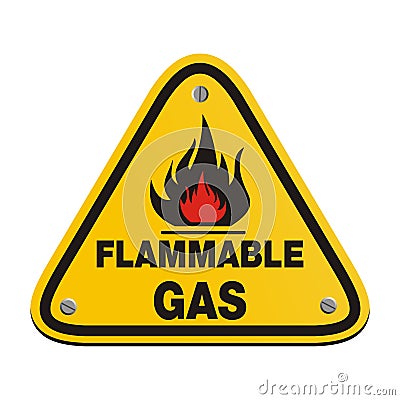 Triangle sign - flammable gas Stock Photo