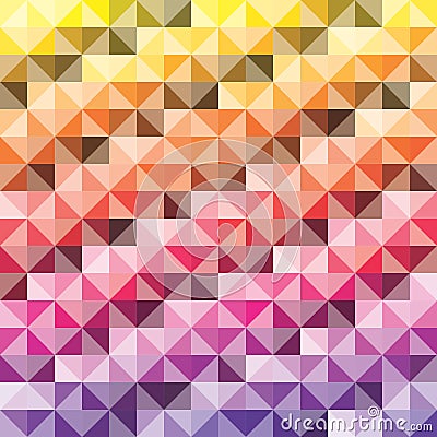 Triangle square diamond shape pattern abstract background consistency in colors and gradation in the depth Vector Illustration