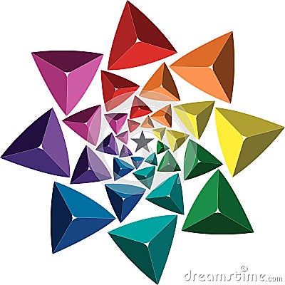 Triangle star logo Vector Illustration