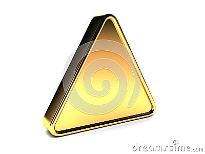 Triangle, surround, gold sign Stock Photo