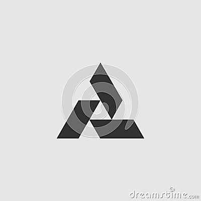 Triangle tech logo template Stock Photo